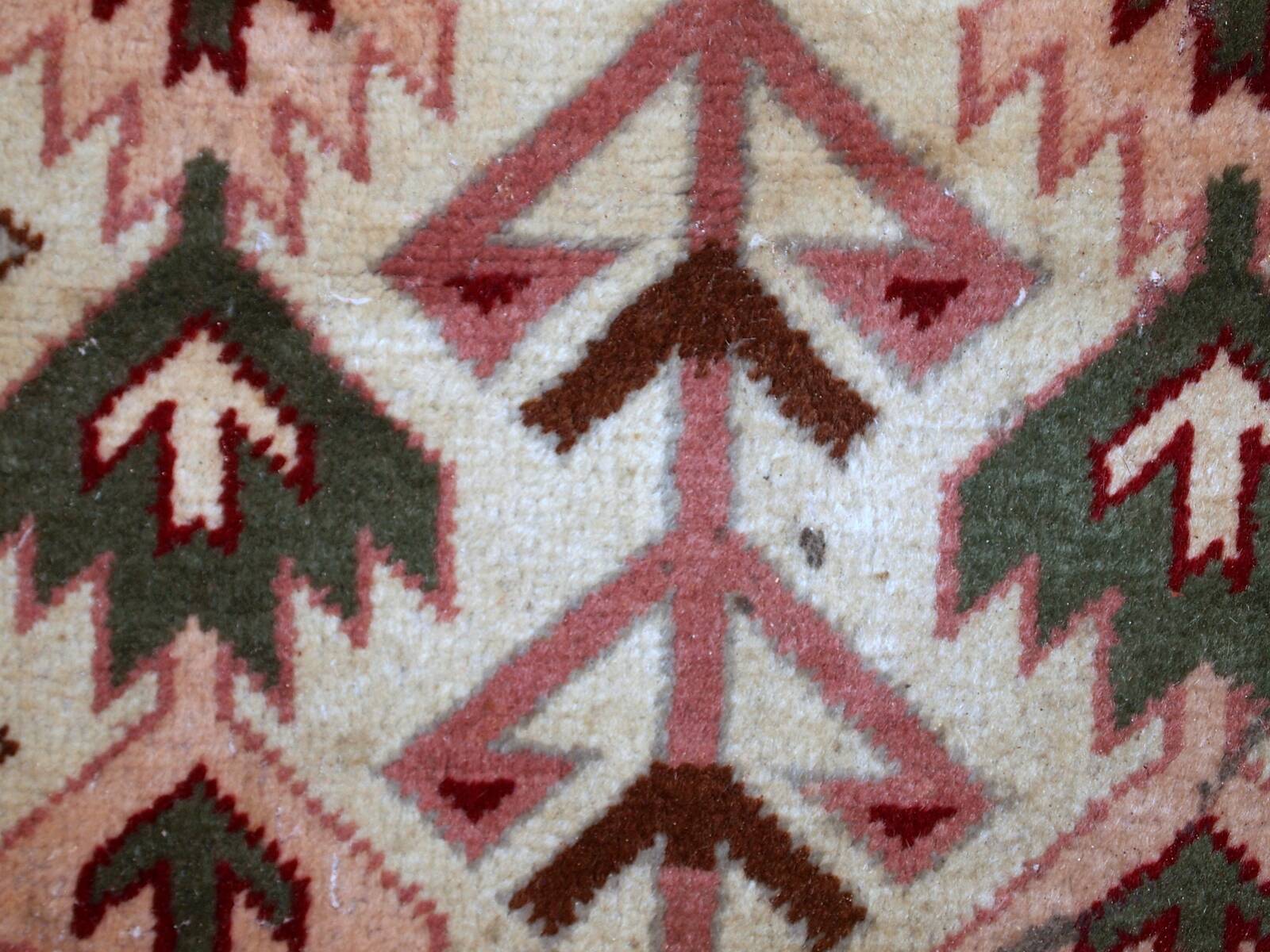 Tapis Vintage Sivas Turc en Laine, Années 1960, Design Géométrique