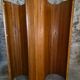 Large French folding screen in pine, room divider, 1950s, attributed to Baumann.