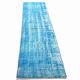 Tapis de cuisine bleu vintage, tapis couloir, 56x268 cm