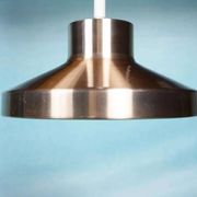 Vintage suspended lamp in aluminium from the 60s/70s, dining table lamp.