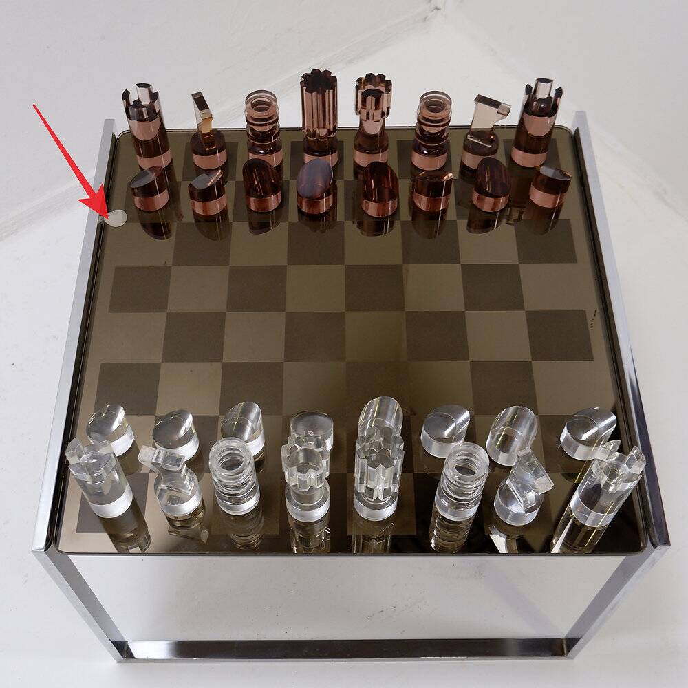 20th-century chess table by Michel Durand - 1970s