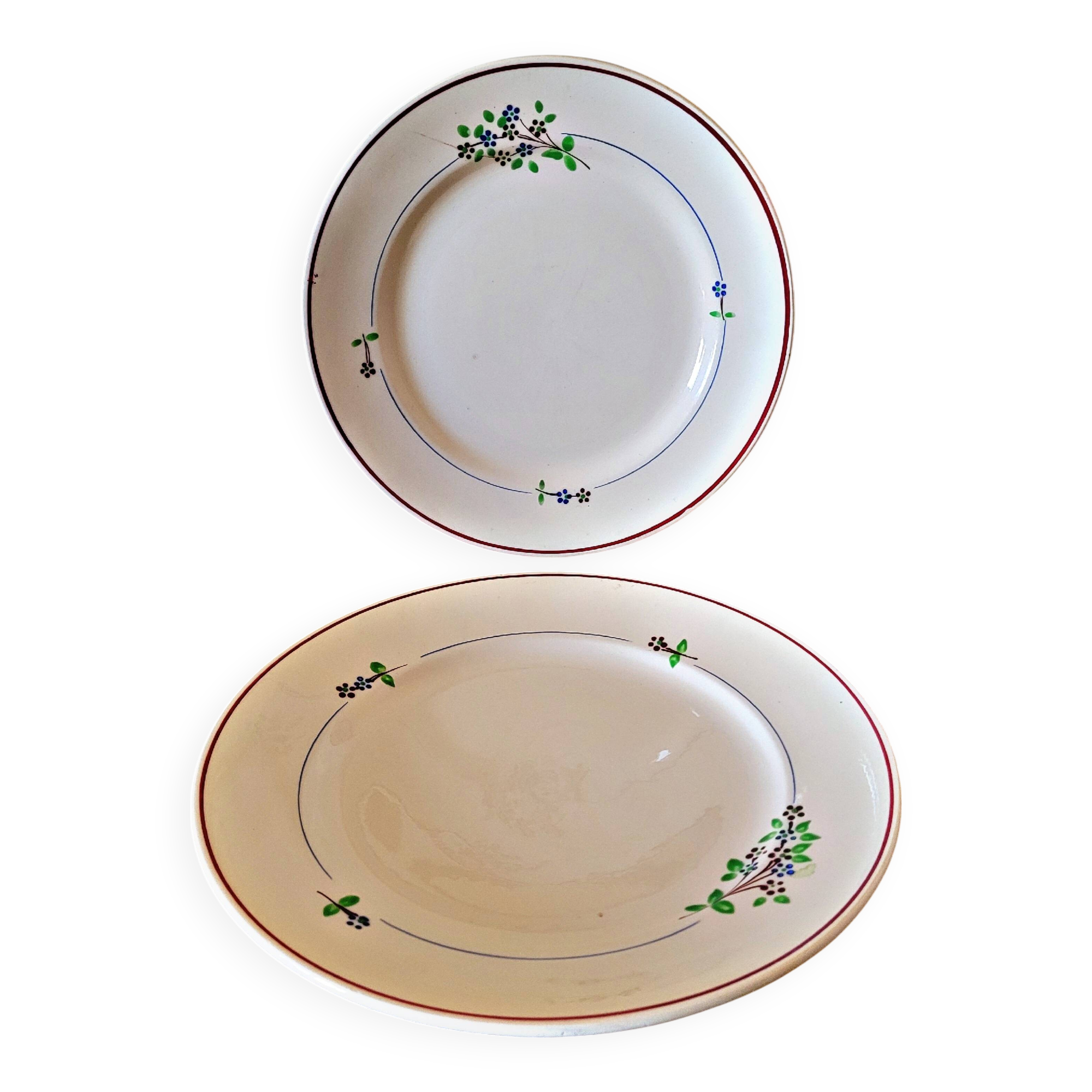 Round dishes Moulin des Loups Orchies, "Isabelle" service