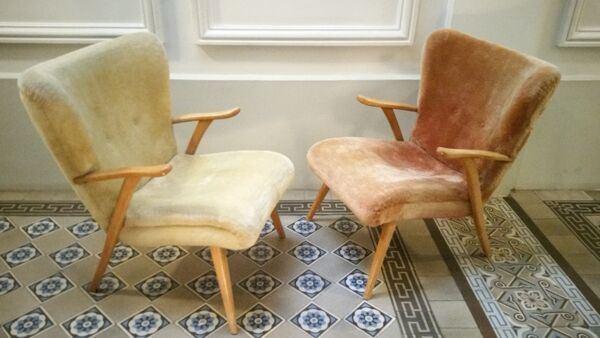 Lot de 2 fauteuils Wing chair Zig Zag