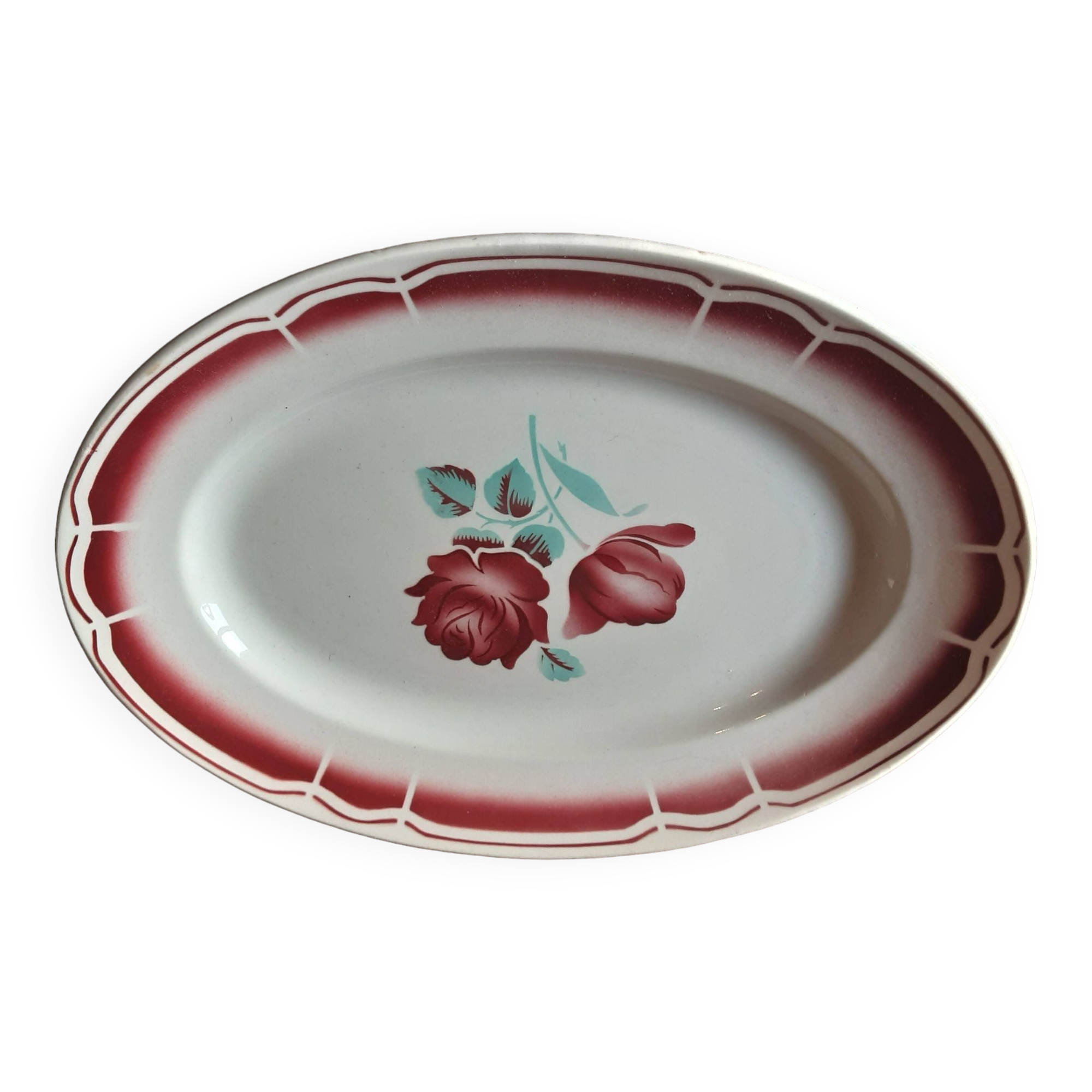 Grand plat ovale  porcelaine
