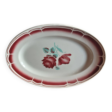 Grand plat ovale  porcelaine