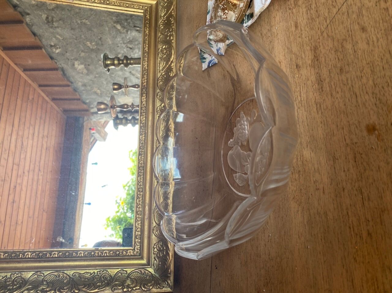 Crystal salad bowl Val Saint Lambert