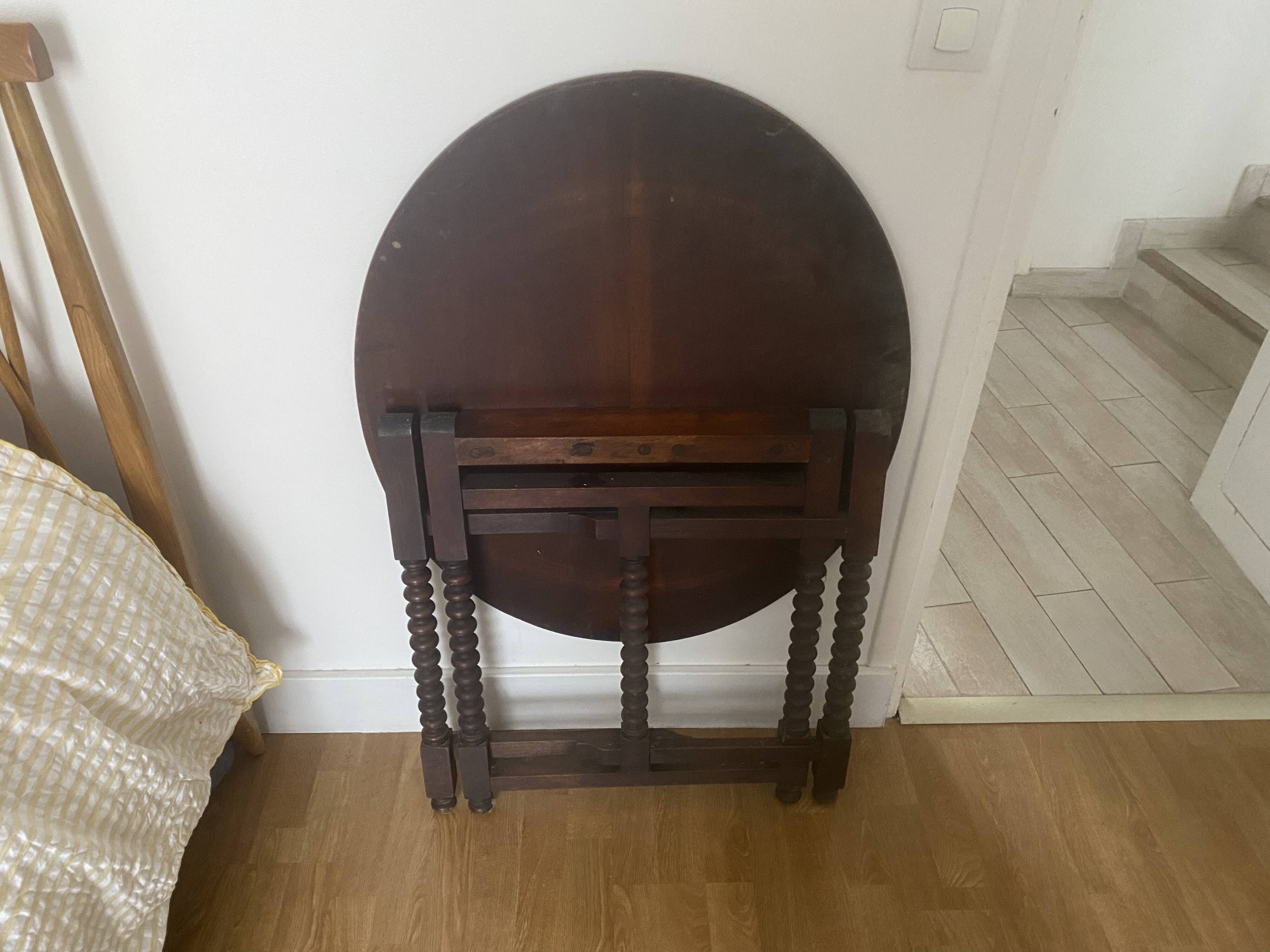 19th-century folding family table - rosewood