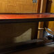 Table basse acajou et cuir  XIX eme