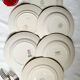 Old flat plates mismatched in earthenware