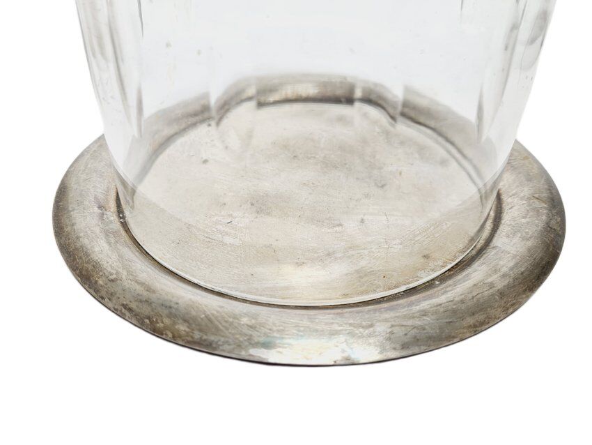 Art Nouveau bowl with crystal cake cover, Germany, 1920s, set of 2