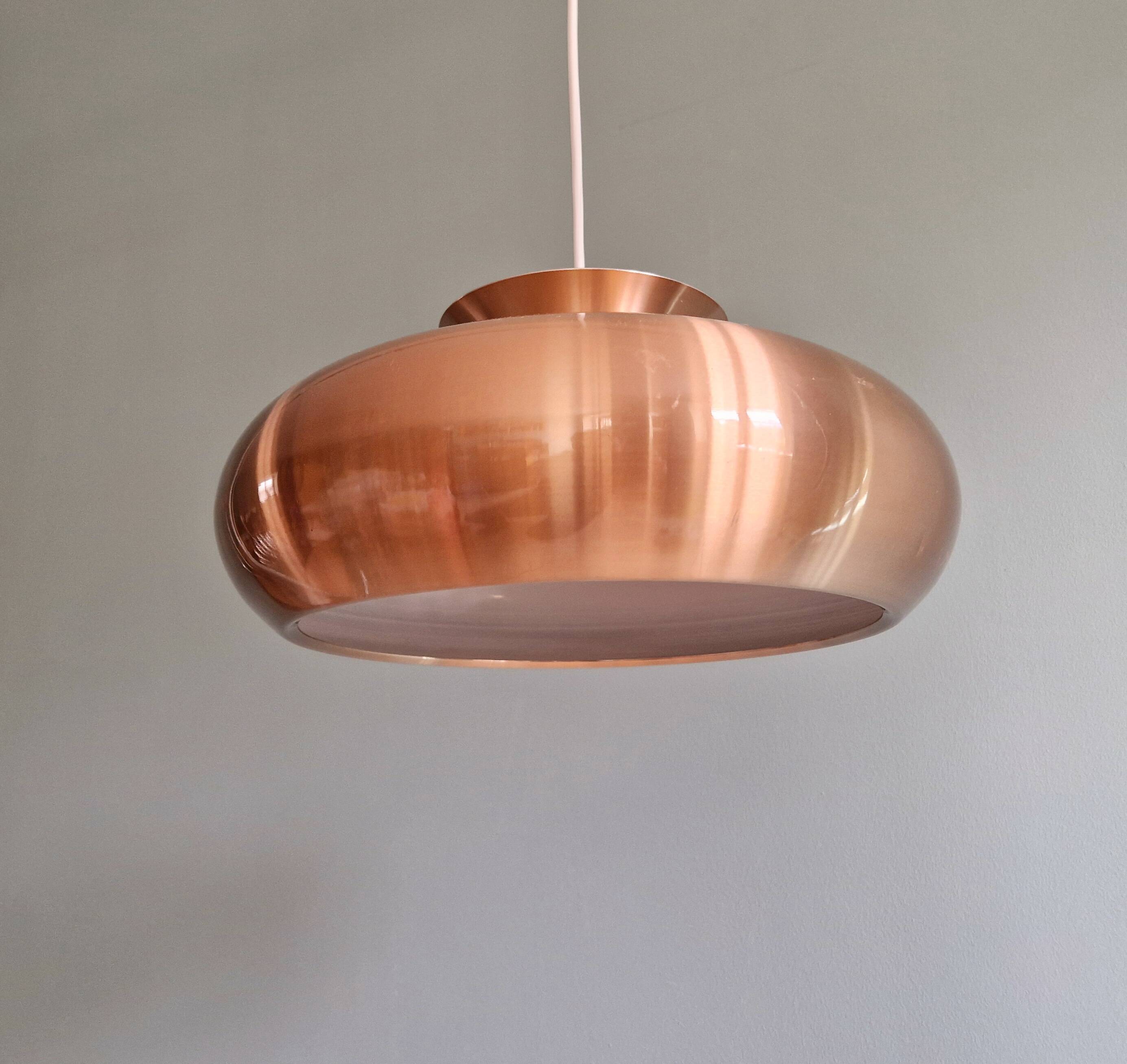Suspension en aluminium cuivré, RAAK Amsterdam, années 1960-70