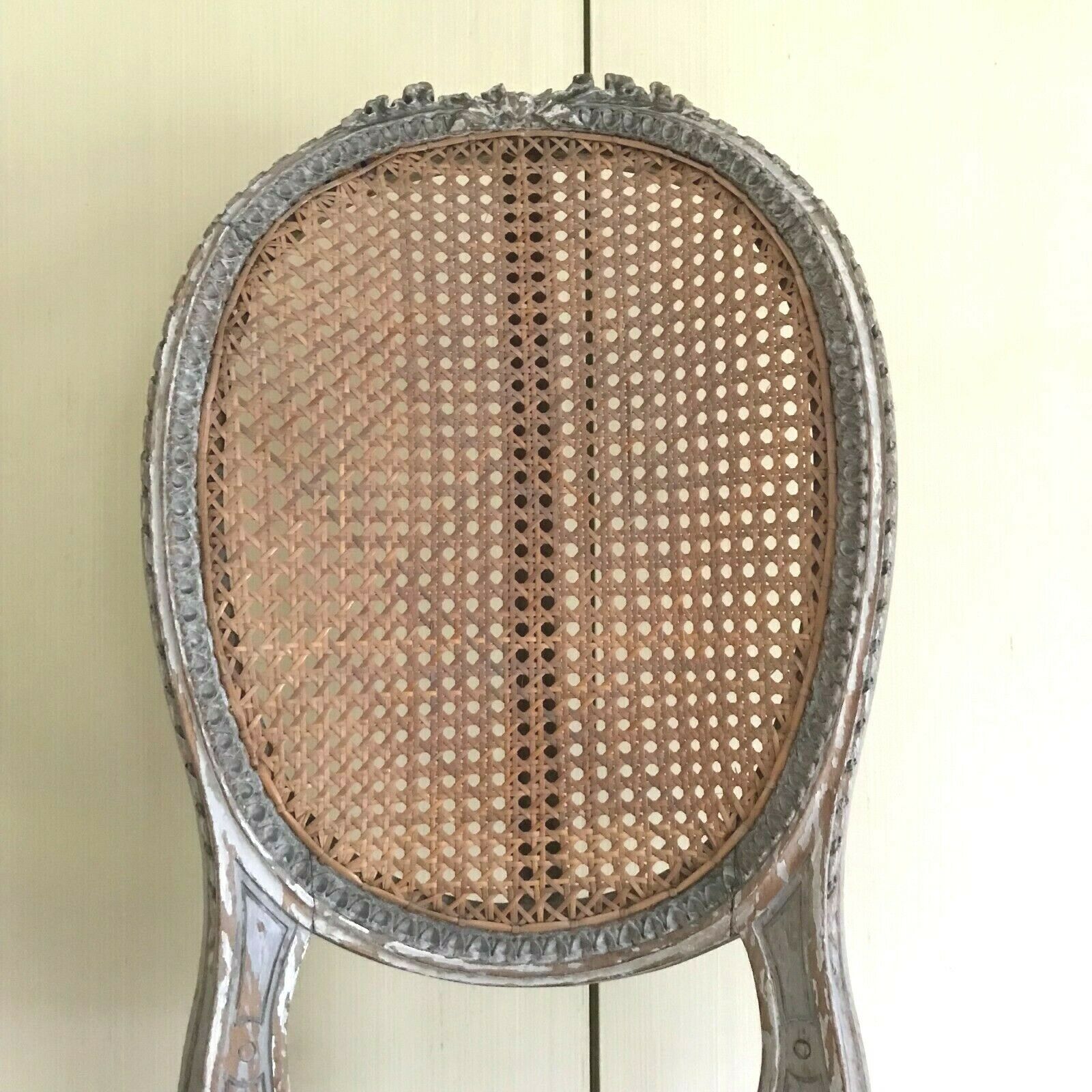 Louis XVI style chair in patinated beech XX century