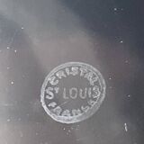 Set of 3 Saint Louis crystal half-moon plates