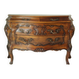 Commode tombeau en noyer style Louis XV, XXème