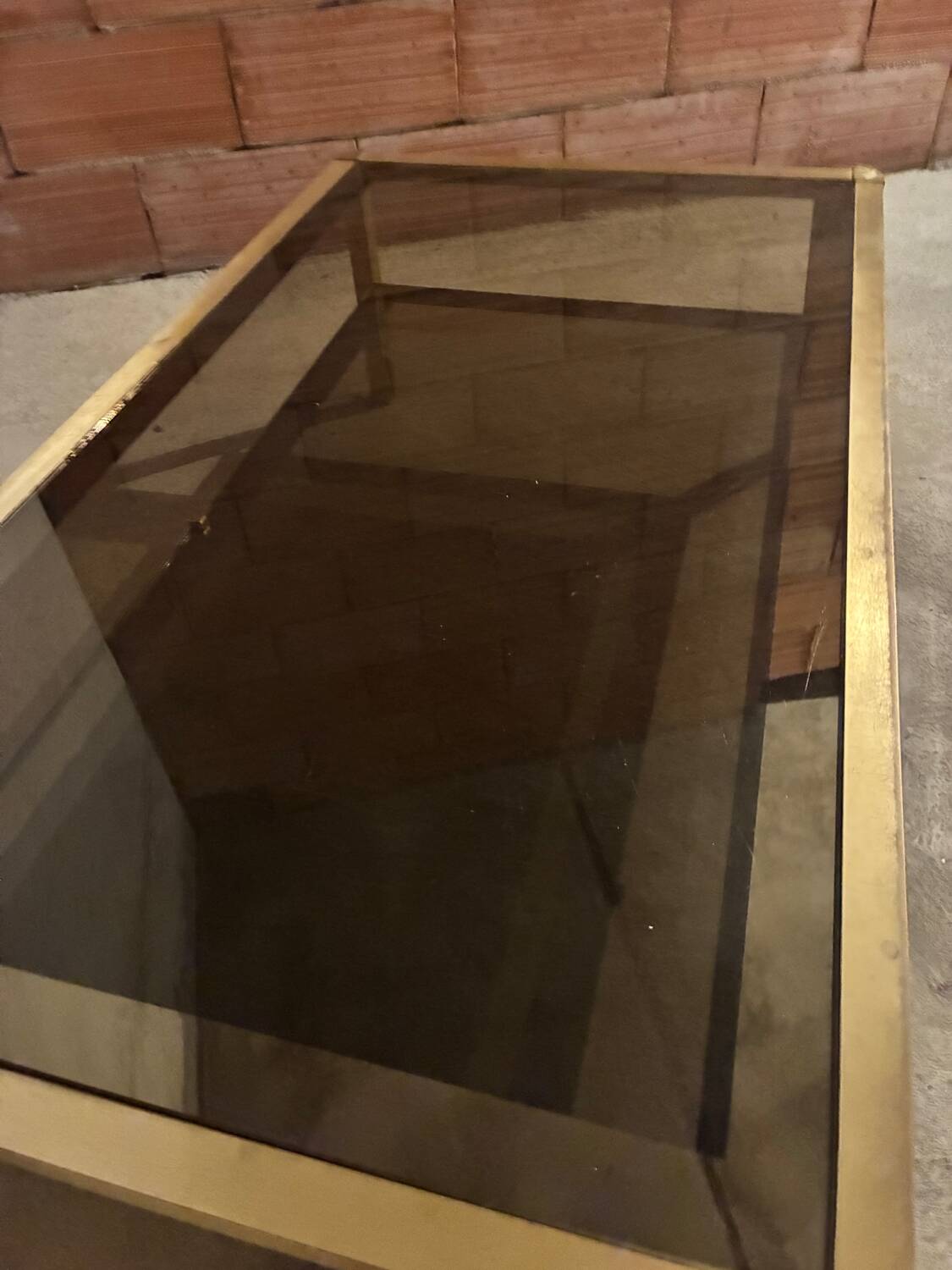 Vintage Italian brass coffee table – Mara – 1970s