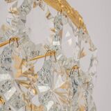 Bakalowits Chandelier, Brass and Crystal Glass, Austria, 1960s