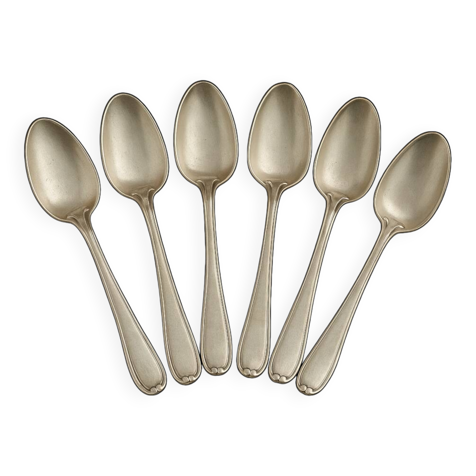 6 silver-plated metal teaspoons PIX 18 microns – France – mid-20th century