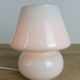 Mushroom lamp white glass Italy
