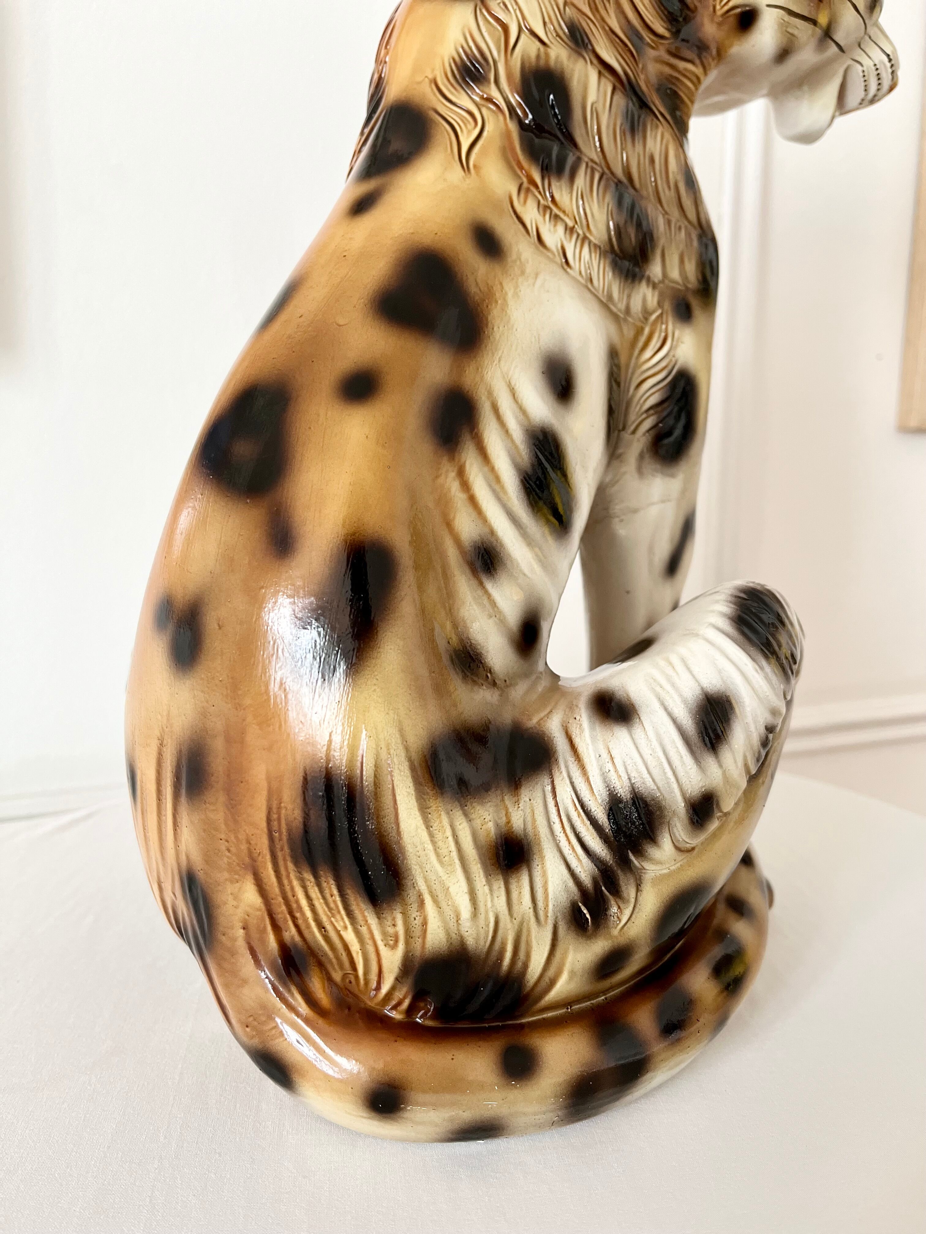 Vintage ceramic leopard