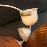 Set of 2 Corep suspensions with glass shade