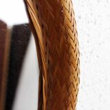 Vintage wicker mirror