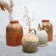 Vintage glazed terracotta pot