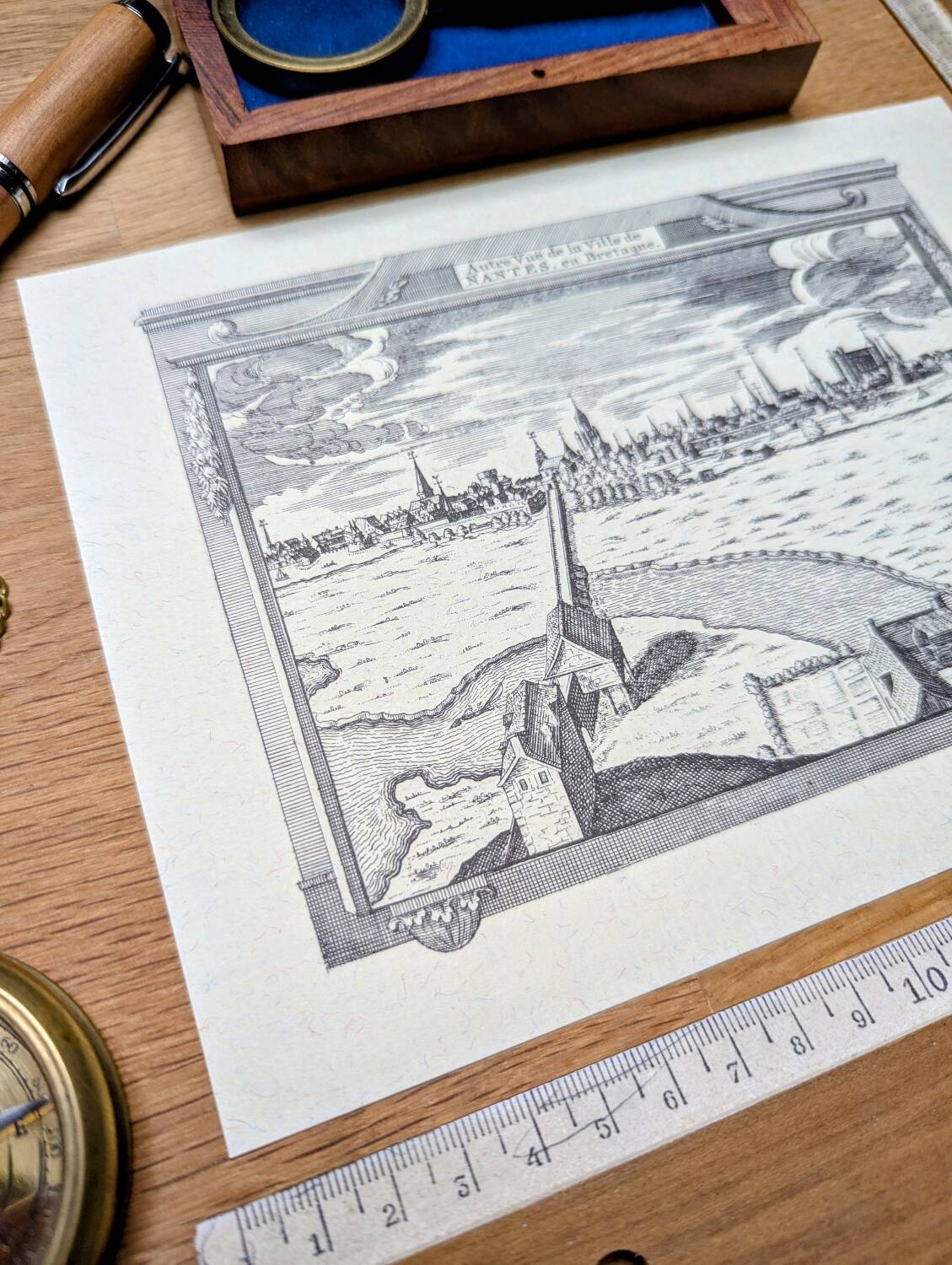 Printed in 1970, engraving from Nantes.