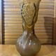 Ancient empoli vase moulded glass orange amber vine decor vintage #e558