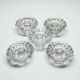 Vintage Art Deco candlestick in transparent moulded crystal glass