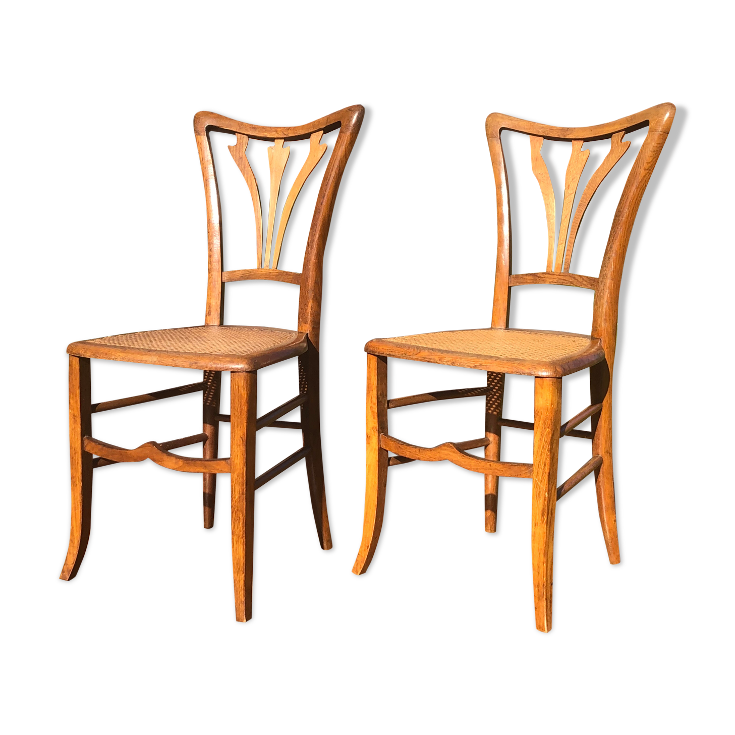 Pair of canning chairs.  new art