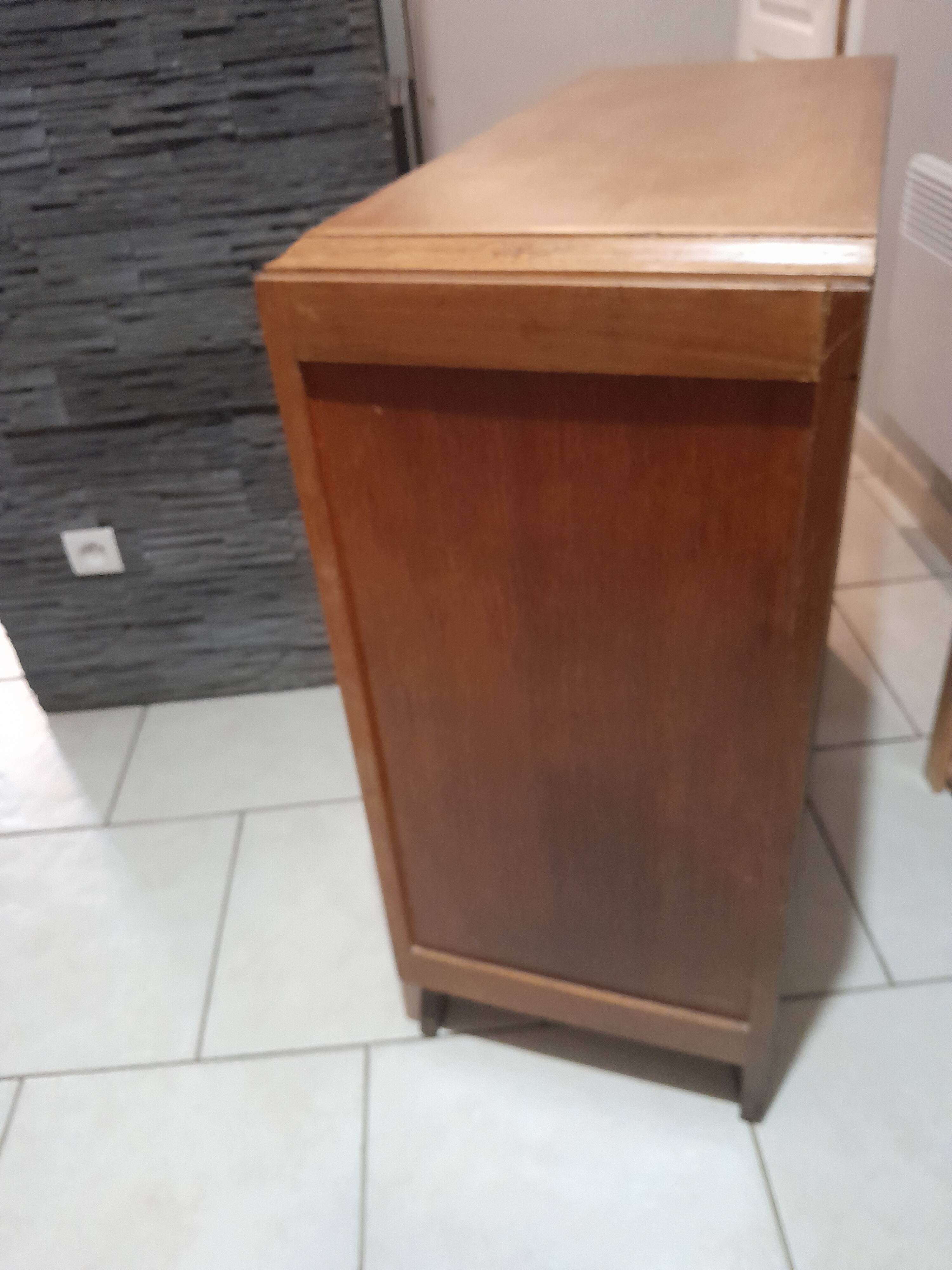 Old vintage chest of drawers Scandinavian compass feet