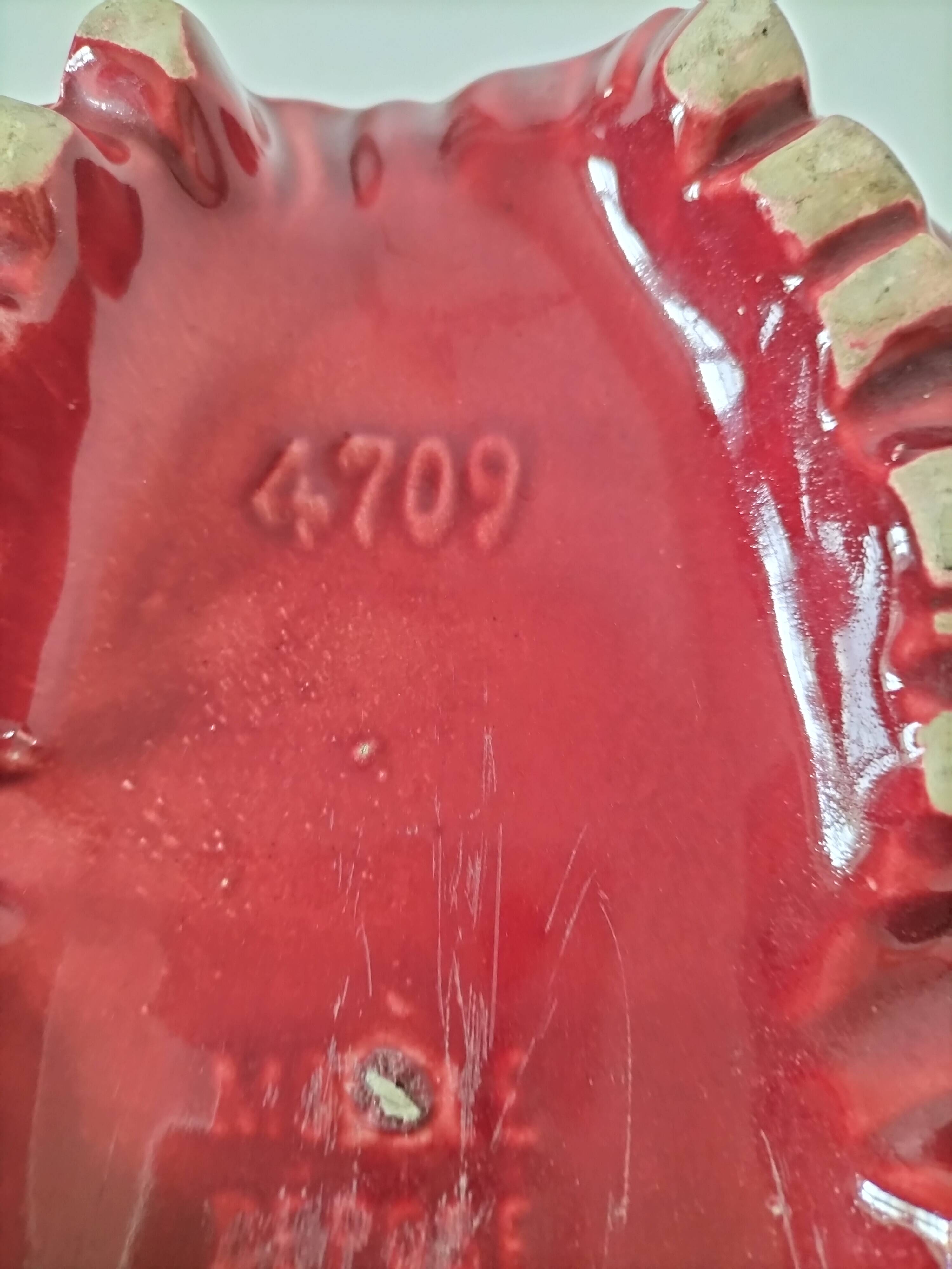 Cache-pot triptyque De Bruyn Fives Lille rouge n°4709