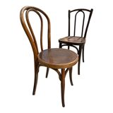 2 chaises de bistrot bois courbé