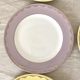 Assiettes plates l'amandinoise couleurs pastel, années 60