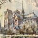 Lithographie ancienne Marius Girard Notre-Dame