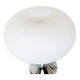 Vintage Mushroom Table Lamp, Chrome & White glass, Donut