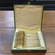 Set of 12 small silver-plated spoons in their box.