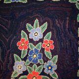 Tapis Hooked Antique Américain, Années 1920, Pièce Unique et Inachevée