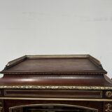 Napoleon III Mahogany and Chiseled Bronze Display Cabinet, 19th Century