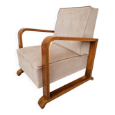 Fauteuils Art Déco en noyer massif des années 1920.