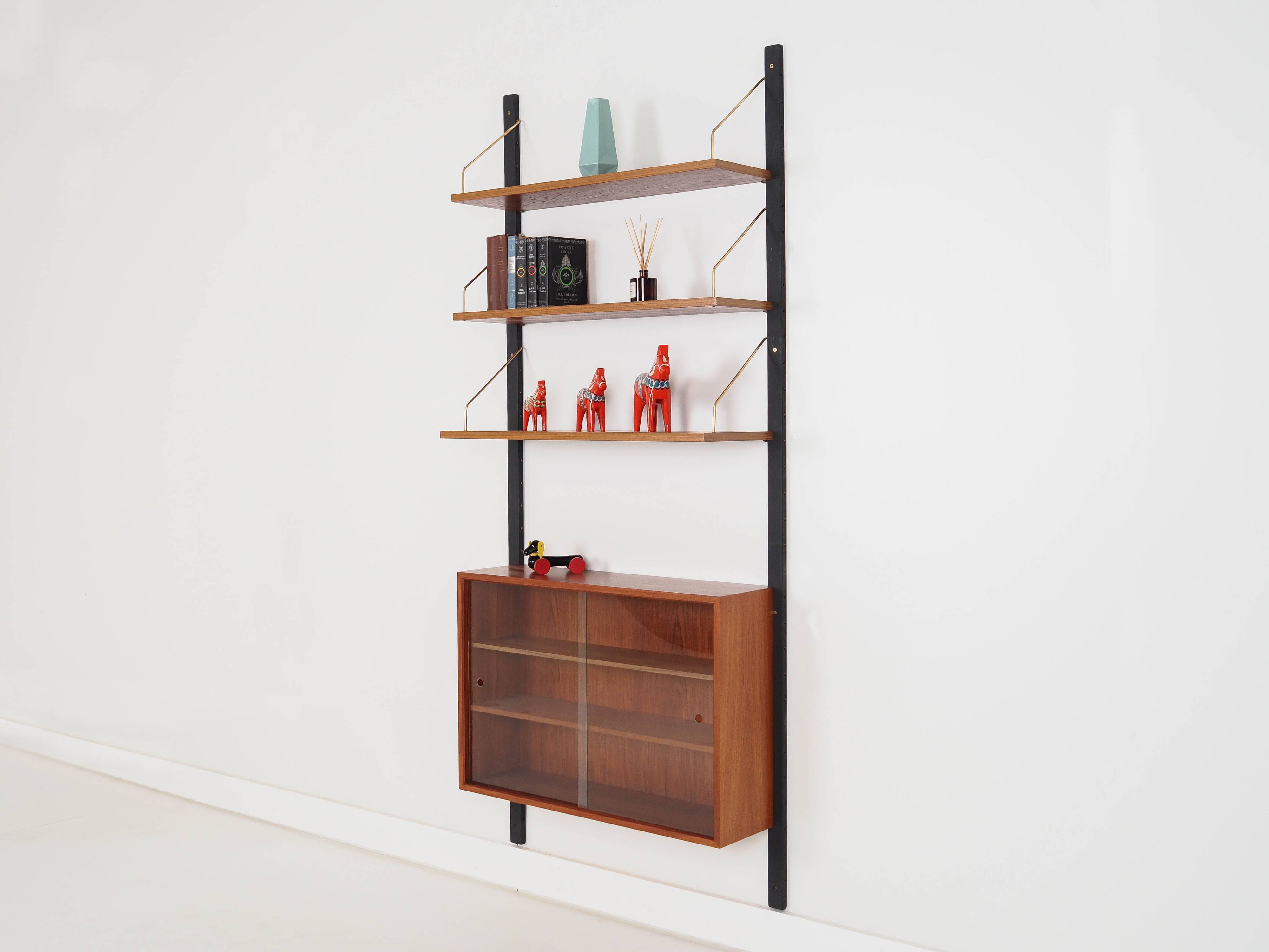 Teak shelving unit, Danish design, 1960s, production: Denmark