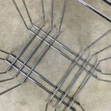 Chrome metal magazine rack by Willi Glaeser for TMP, 1980s.