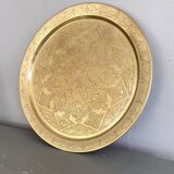 XXL chiseled brass tray