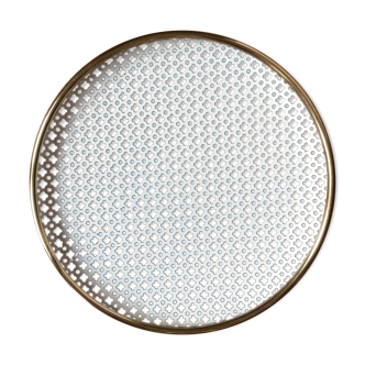 Plateau métal blanc par Mathieu Matégot