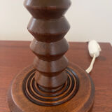 Modernist turned wooden lamp