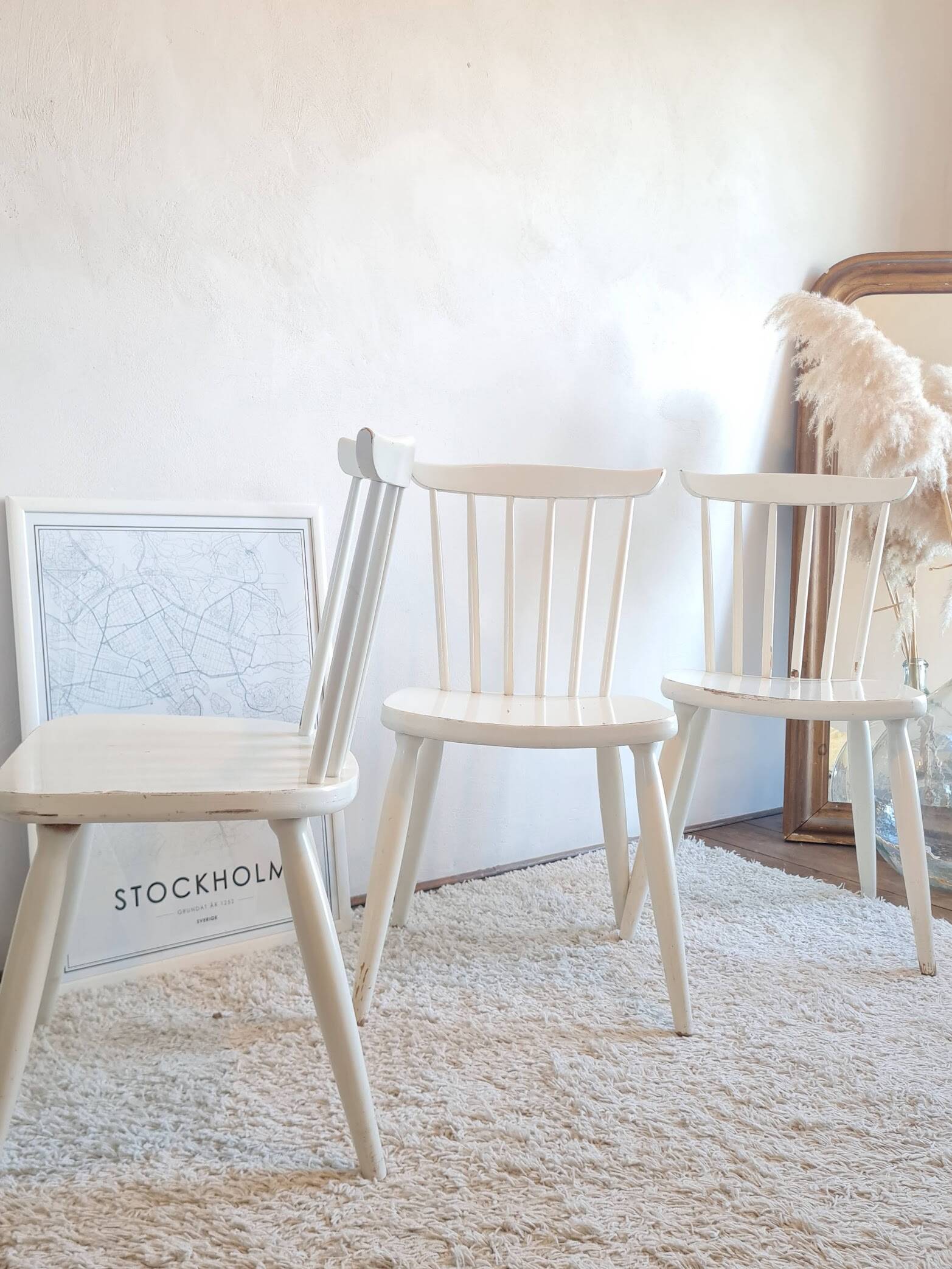 Set of six vintage Scandinavian chairs