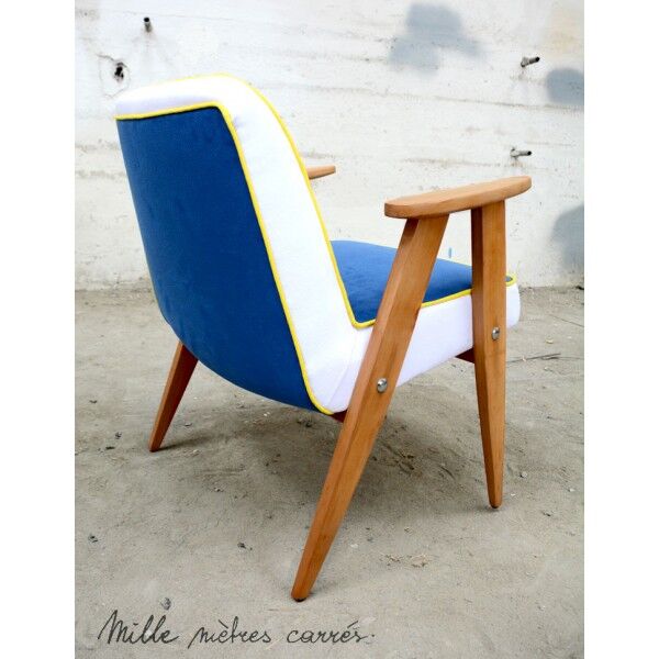 Polish design of the 50 - 70s icon designed by Józef Chierowski.  Completely renovated Chair