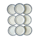 9 vintage flat plates iron earth salins model "castellane"