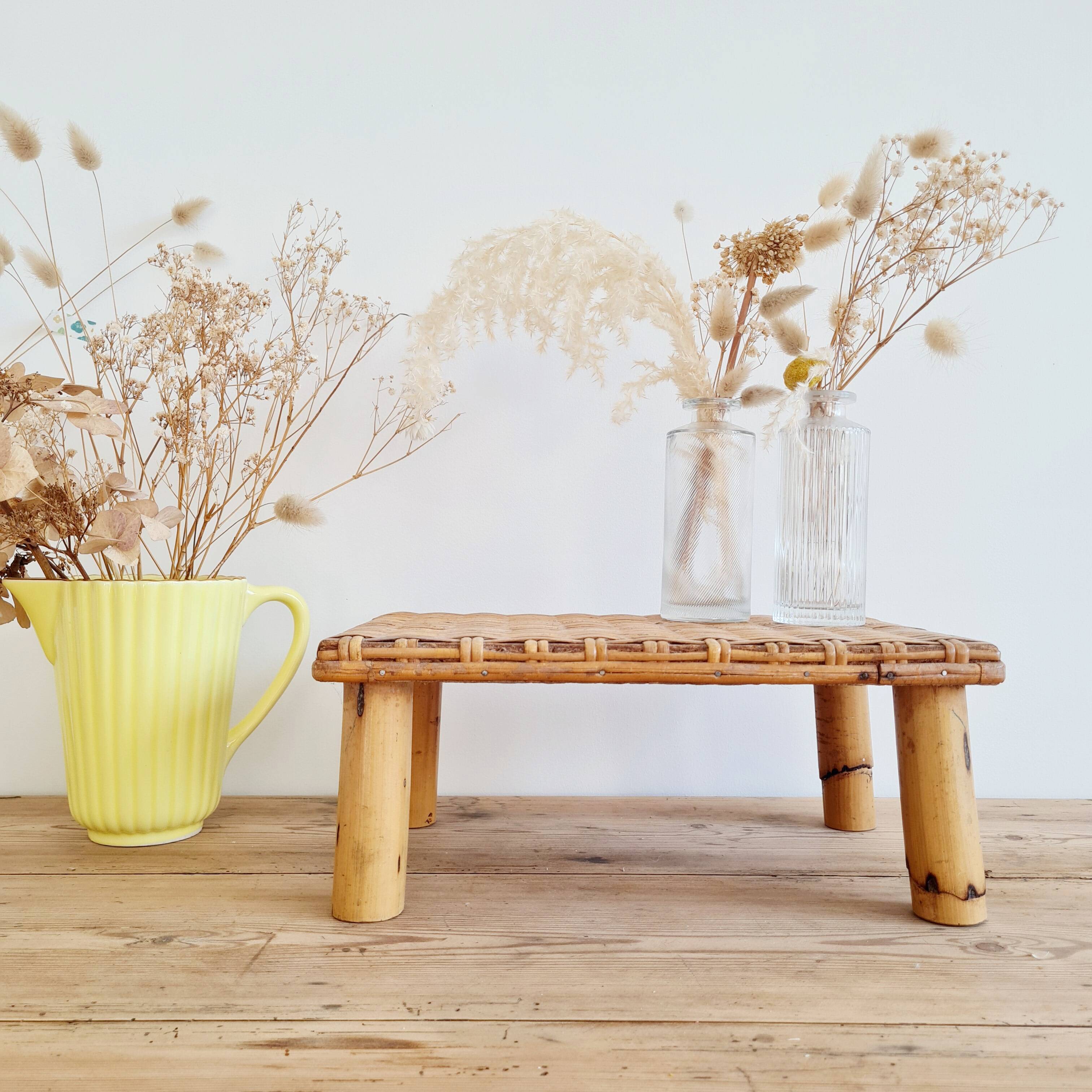 Stool - bamboo stool - bamboo plant stand
