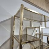 Vintage 1970s golden designer shelf